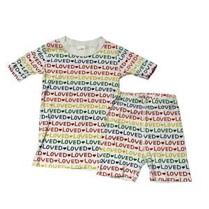 Hanna Andersson Organic LOVED Short John PJs Size 6/7